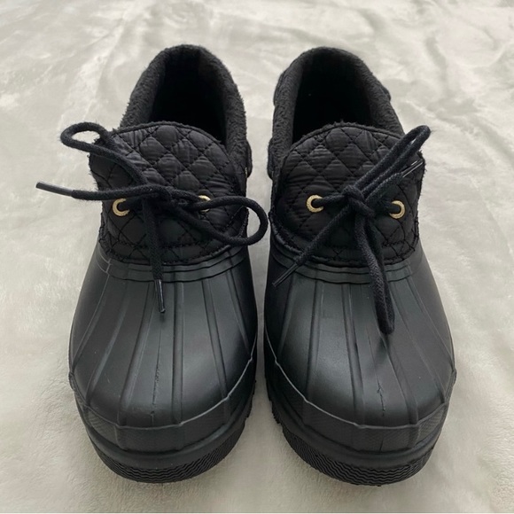 Sperry Duckling Matte Black Boots - Picture 1 of 8